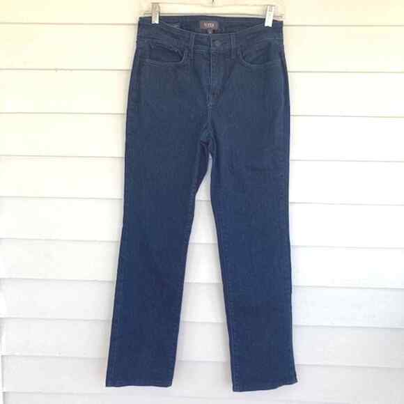 NYDJ Marylin Straight Leg Rapture Dark Wash Lift Tuck Technology Stretch Jeans 4 - Picture 1 of 11